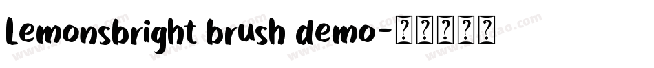 Lemonsbright brush demo字体转换